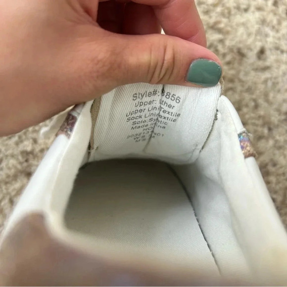 Madewell Sidewalk Low-Top Sneakers in Iridescent Leather Size 7 - Picture 8 of 12